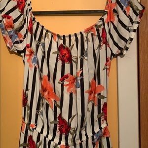 off the shoulder dress/romper